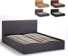 King Komplett Doppelbett mit Bettkasten Stoff Holz Bettrost Produktbild-Vorschau 7