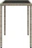 vidaXL Gartentisch mit Glasplatte Hellgrau 115x54x74 cm Produktbild-Vorschau 5