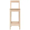 A front view of a wooden bar stool against a white background. Produktbild-Vorschau