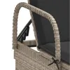 Sonnenliege mit Rollen und Auflage Hellgrau Poly Rattan Produktbild-Vorschau 8