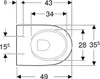 Geberit Geberit Wand-Tiefspül-WC RENOVA COMPACT verkürzte Produktbild-Vorschau 3