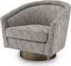 Casa Padrino Luxus Drehsessel Beige / Matt Gold 85 x 76 x Produktbild-Vorschau 1