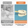 A split image comparing a traditional method of making dumplings with a modern dumpling press. Produktbild-Vorschau