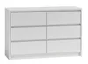 Topeshop K120 BIEL 2X3, Biały, 6 szuf., Płyta wiórowa, Podgląd zdjęcia produktu 1