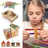VGOODALL 400 Stück Eisstiele Holz, Bunte Holzstäbchen für Produktbild-Vorschau 3