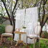2 Stück Vorhang Weiß Spitze Blumen Stickerei Voile Produktbild-Vorschau 5