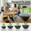 Salatschüssel Set groß mit Deckel ,0,7-6 L in Anthrazit Produktbild-Vorschau 7