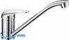 A chrome kitchen faucet with a single lever and a swivel spout, shown against a white background. Produktbild-Vorschau