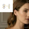 Damen Ohrstecker Infinity echt Gold 585 (14 kt) in bicolor Produktbild-Vorschau 1