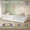 ML-Design Kinderbett 80x160 cm Weiß Bodenbett für Kinder Produktbild-Vorschau 2