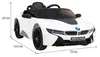 Bmw I8 Lift Battery Car White + diaľkové ovládanie + pomalý Náhľad obrázku produktu 2