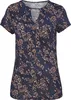 VIVANCE Kurzarmshirt blau-rosé bedruckt Größe 44/46 Produktbild-Vorschau 1
