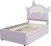 Letto per bambini 90 x 200 cm con testiera a forma di Anteprima dell’immagine prodotto 12