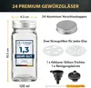 24 pots à épices carrés 120ml avec 210 étiquettes, Voir les images du produit 2