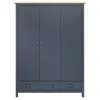 vidaXL Armadio a 3 ante Hill grey 127x50x170 cm in legno di Anteprima dell’immagine prodotto 2