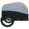 vidaXL Rimorchio per biciclette nero e blu 45 kg di ferro Anteprima dell’immagine prodotto 7