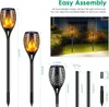 96 LED Solar Flammenlicht, Topchances 4 Stück Solarleuchte Produktbild-Vorschau 4