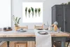 MuchoWow® Poster Pfauenfedern - Weiß - Grün 100x100 cm - Produktbild-Vorschau 3