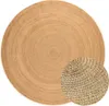 Dywan okrągły do salonu jutowy 200cm, naturalny beżowy Podgląd zdjęcia produktu 11