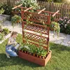 COSTWAY Blumenkasten mit Rankgitter, Rankhilfe, Produktbild-Vorschau 2