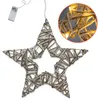Rieten ster, warm wit verlicht met timer - 35 cm - Productafbeelding-voorbeeld 4