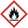 A hazard symbol indicating flammability. Produktbild-Vorschau
