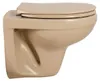 sanicomfort Wand-WC Beige Matt – Spülrandlos, Tiefspüler, Produktbild-Vorschau 4