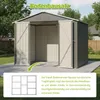 Geräteschuppen Gerätehaus Metall Fundament Gartenhaus Produktbild-Vorschau 3
