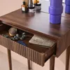 sweeek - Schminktisch Holzoptik, abgerundeter Spiegel, 1 Produktbild-Vorschau 8