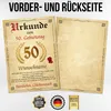 Urkunde zum 50. Geburtstag personalisiertes Geschenk Produktbild-Vorschau 2