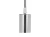 Suspension à cordon vintage argenté textile gris pour lampe Voir les images du produit 3