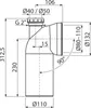 Koleno Alca pro wc 110 x 313 cm bílá Náhled obrázku produktu 2