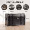 Schatztruhe aus Holz Dunkel mit Schloss Schatzkiste Produktbild-Vorschau 5