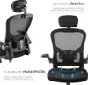 Fauteuil de bureau Arges ergonomique avec appuie-tête Voir les images du produit 3