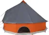 Möbel Tipi-Familienzelt 10 Personen Grau und Orange Produktbild-Vorschau 6