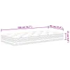A diagram showing the dimensions of a mattress. Anteprima dell’immagine prodotto