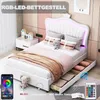 MODFU Kinderbett Polsterbett 90×200 cm mit LED-Licht und Produktbild-Vorschau 2
