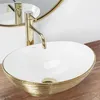 rea Aufsatzwaschbecken Sofia, Oval, Weiß Gold, Produktbild-Vorschau 2