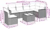 vidaXL 7-tlg. Garten-Sofagarnitur mit Kissen Braun Poly Produktbild-Vorschau 3