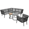 Flieks Rattan Gartenloungeset 6-tlg., Balkonmöbelset für Produktbild-Vorschau 9
