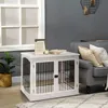 Paws Paws Hundekäfig für Zuhause 2 Türen MDF Metall weiß Produktbild-Vorschau 3