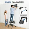 Sekey Trittleiter 2 Stufen Klappbar – Rutschsichere 36 cm Produktbild-Vorschau 4