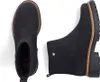 A pair of black women's boots shown from a top-down and side view on a white background. Produktbild-Vorschau