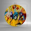 Wanduhr - Rund - Glasuhr - Abstraktion modern - 40x40cm - Produktbild-Vorschau 3