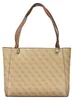 Elegante Damentasche Beige mit Kontrastdetails und Produktbild-Vorschau 2
