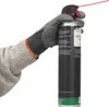 A gloved hand holds a can of compressed air. Produktbild-Vorschau