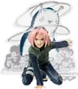 Sakura Haruno figure with a slug-like creature in the background. Náhled obrázku produktu