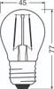A technical drawing of an LED light bulb with dimensions indicated. Náhled obrázku produktu