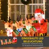 HOMCOM Aufblasbarer Weihnachtsmann auf Schlitten Dekoration Produktbild-Vorschau 4