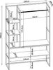A technical drawing of a wardrobe with dimensions indicated. Anteprima dell’immagine prodotto